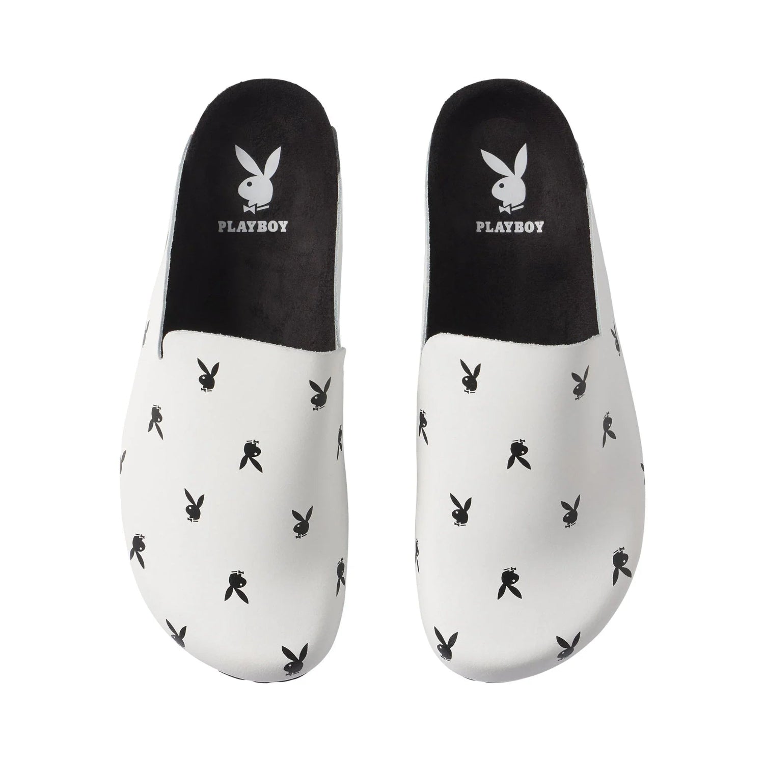 Playboy Leather Slides ciabatte pelle nere
