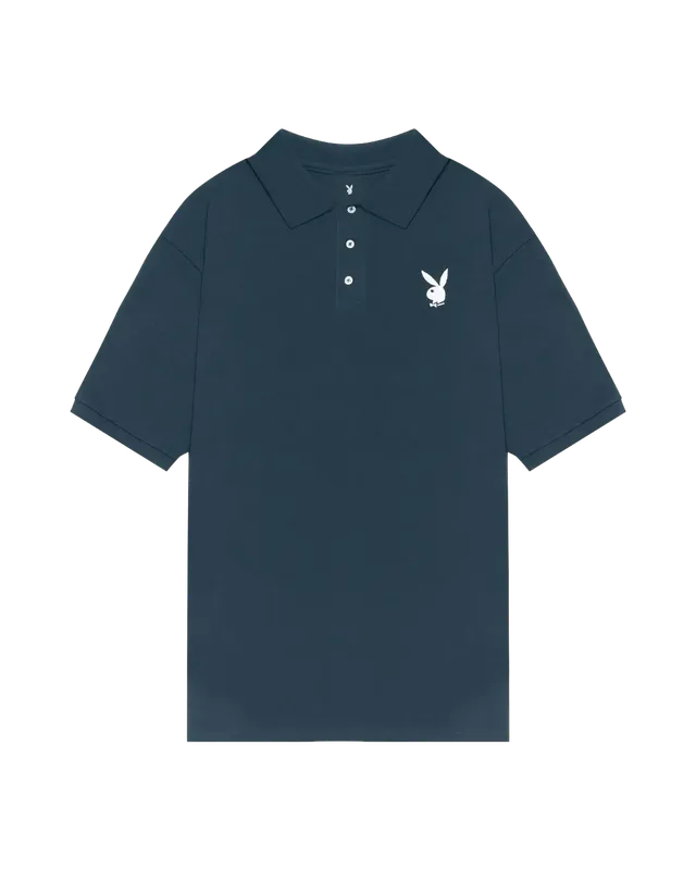 Playboy Classic Rabbit Head polo uomo nero cotone
