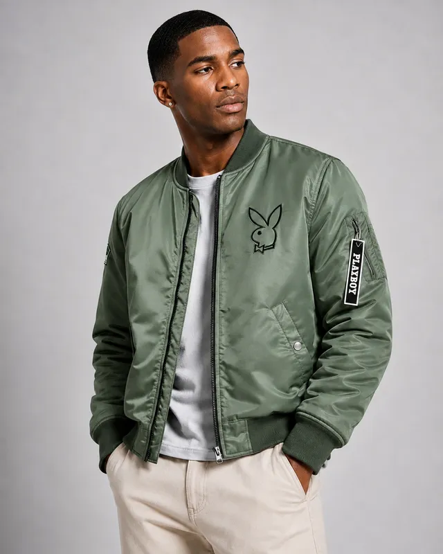 Playboy bomber verde kaki logo Bunny unisex
