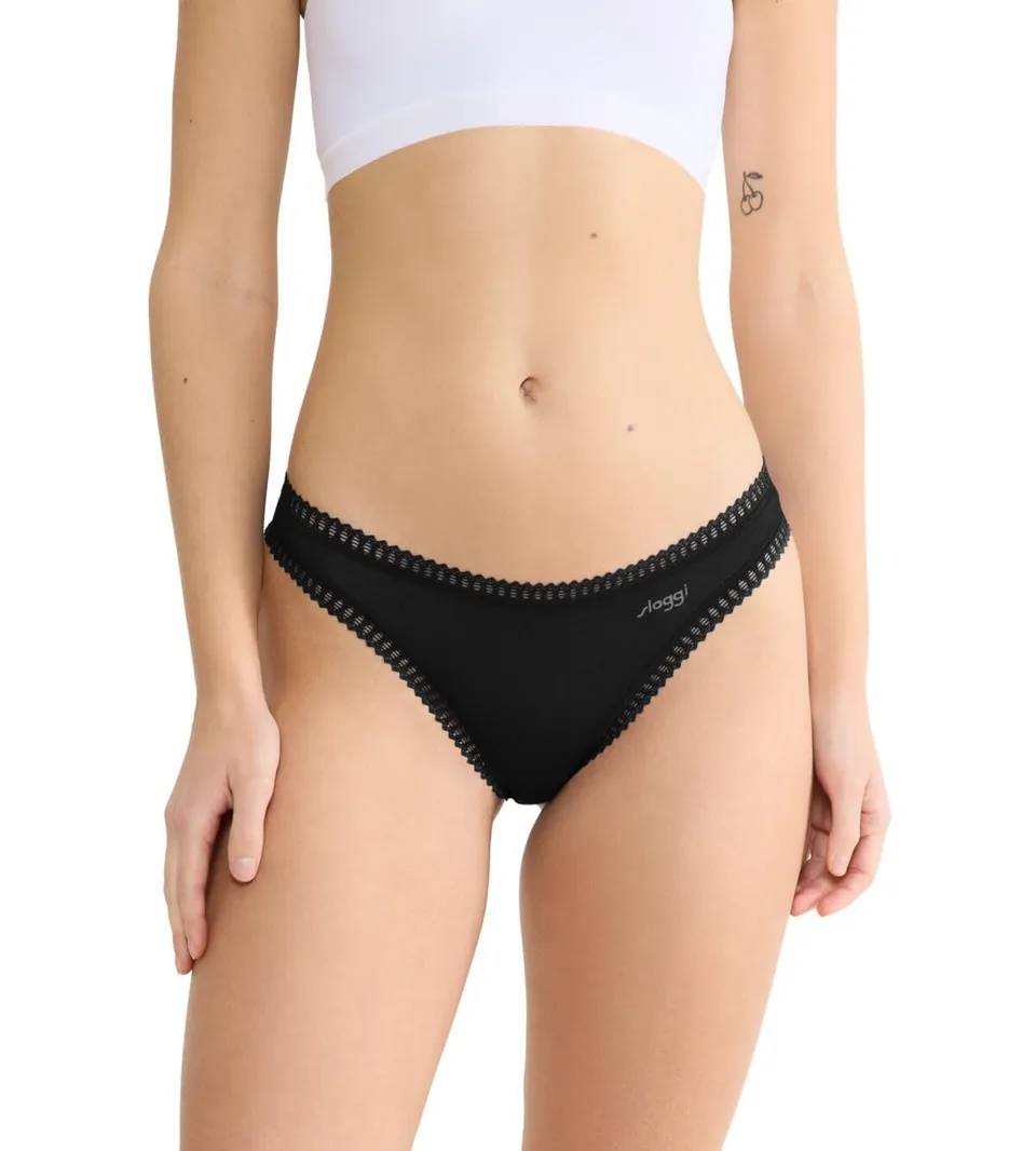 Sloggi Go Crush perizoma nero XL 3 pezzi cotone