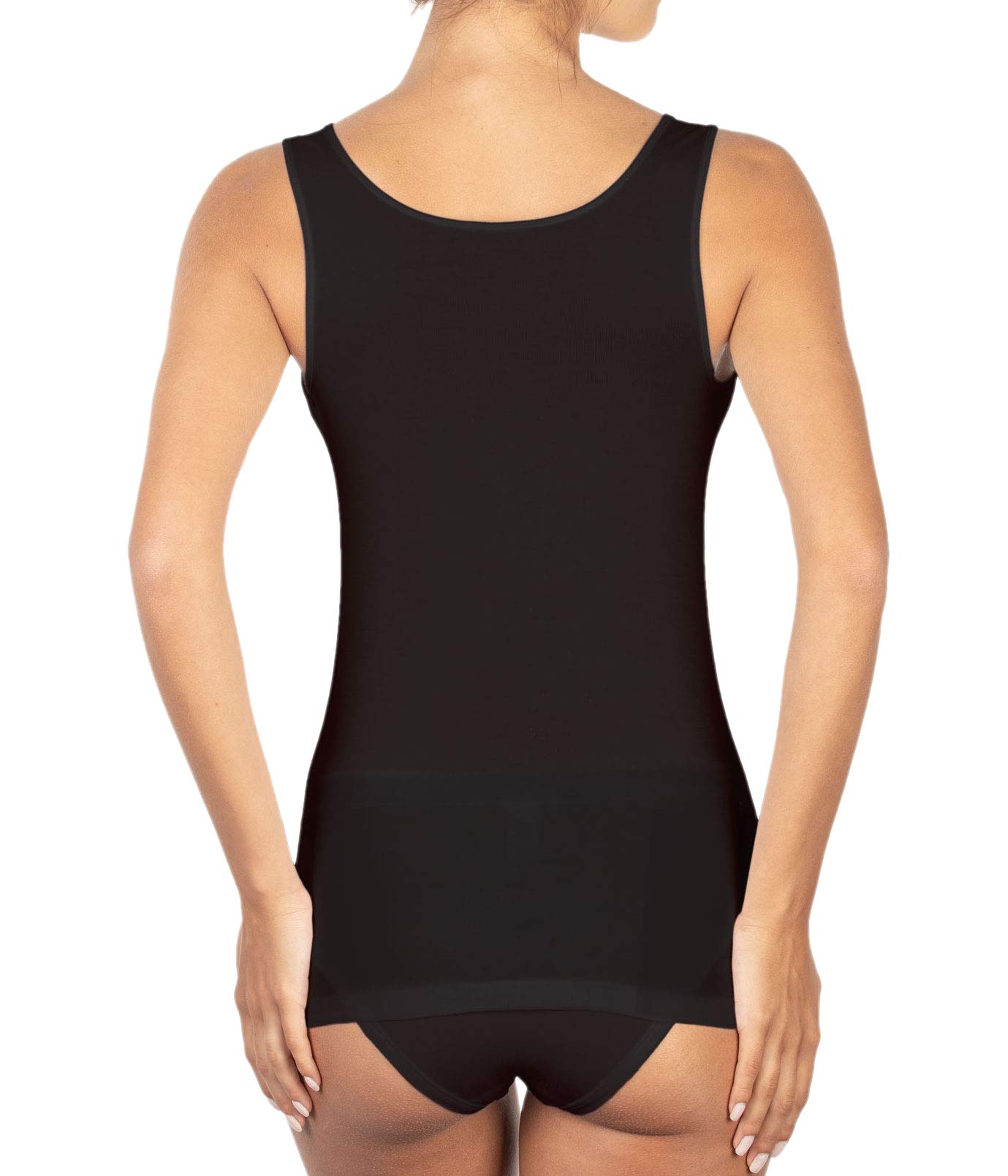 Egi Filo di Scozia Canotta Donna XXL Nero Pizzo Macramè