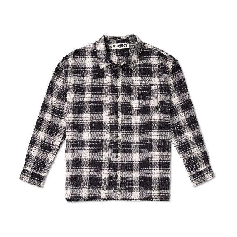 Playboy Script camicia flanella rossa uomo quadri