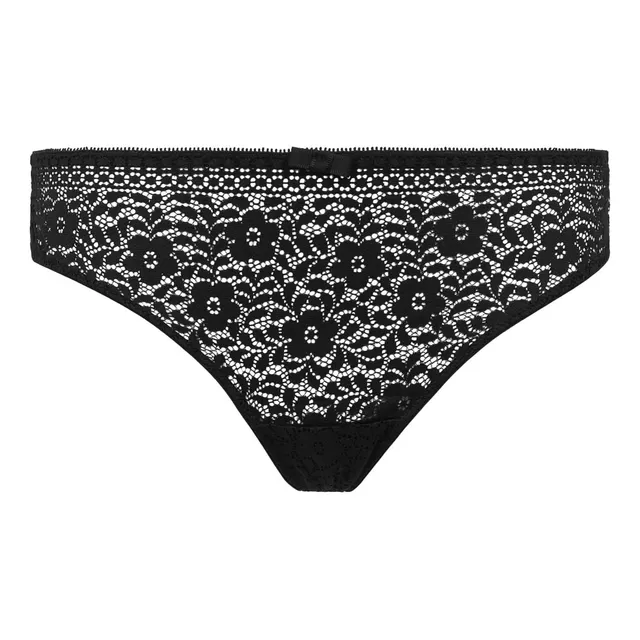 DIM Sublim Slip Donna Pizzo Nero XS-S Fiori