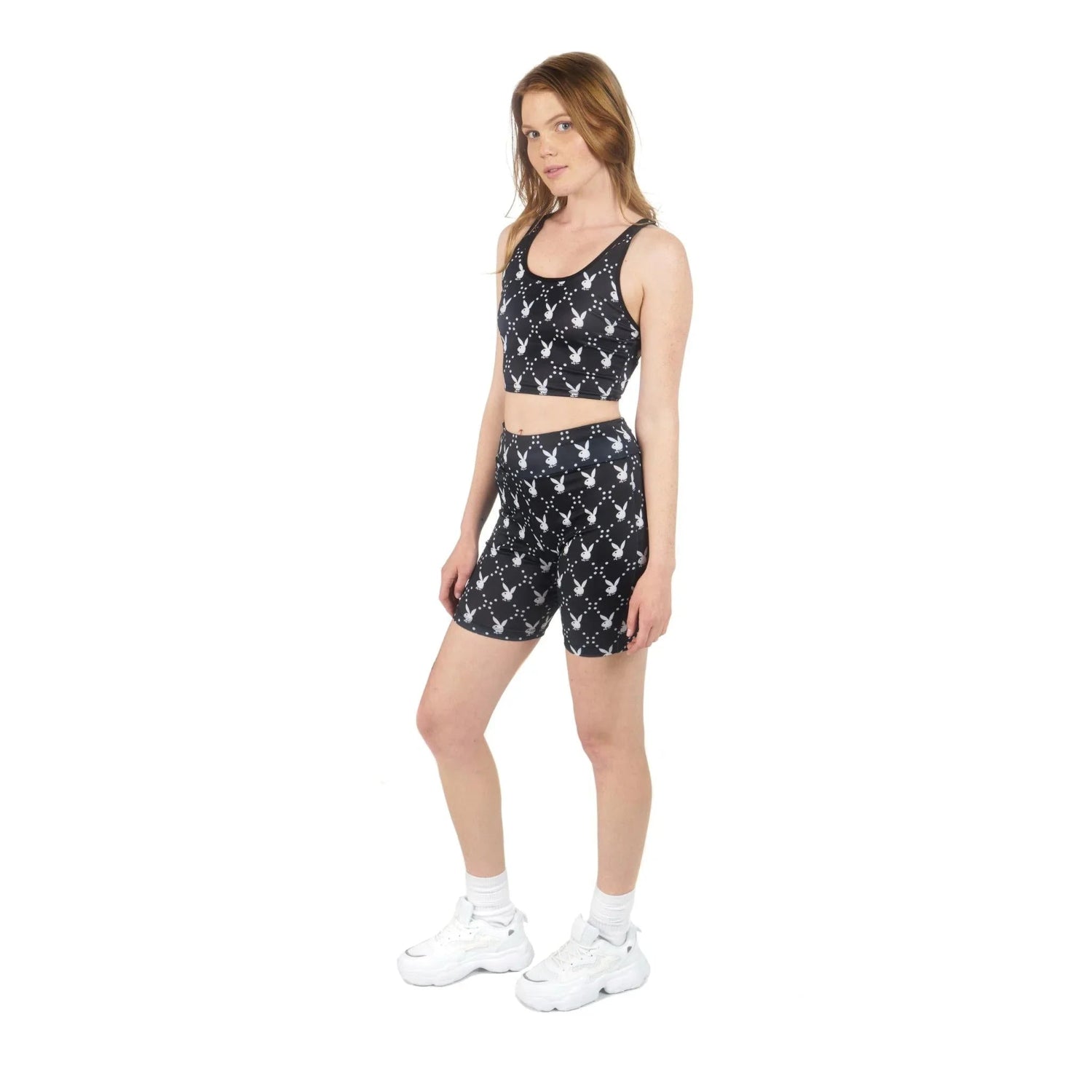 Playboy Rabbit Head Pantaloncino Biker nero elastico