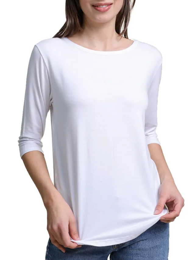 Egi 2133 maglia donna bianco L-XL viscosa 3/4
