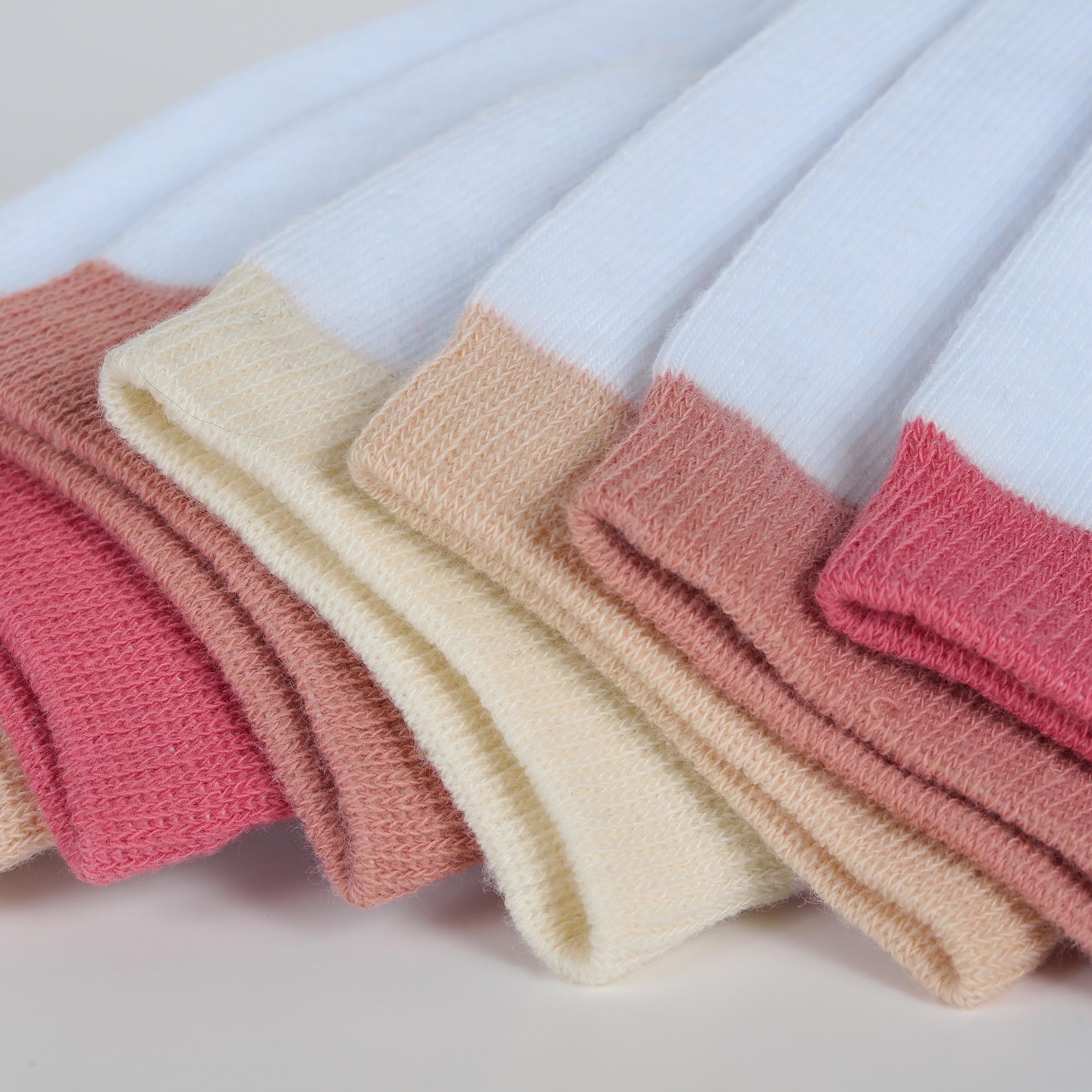 DIM Ecodim Mode calzini donna alti 4 paia bianco rosa