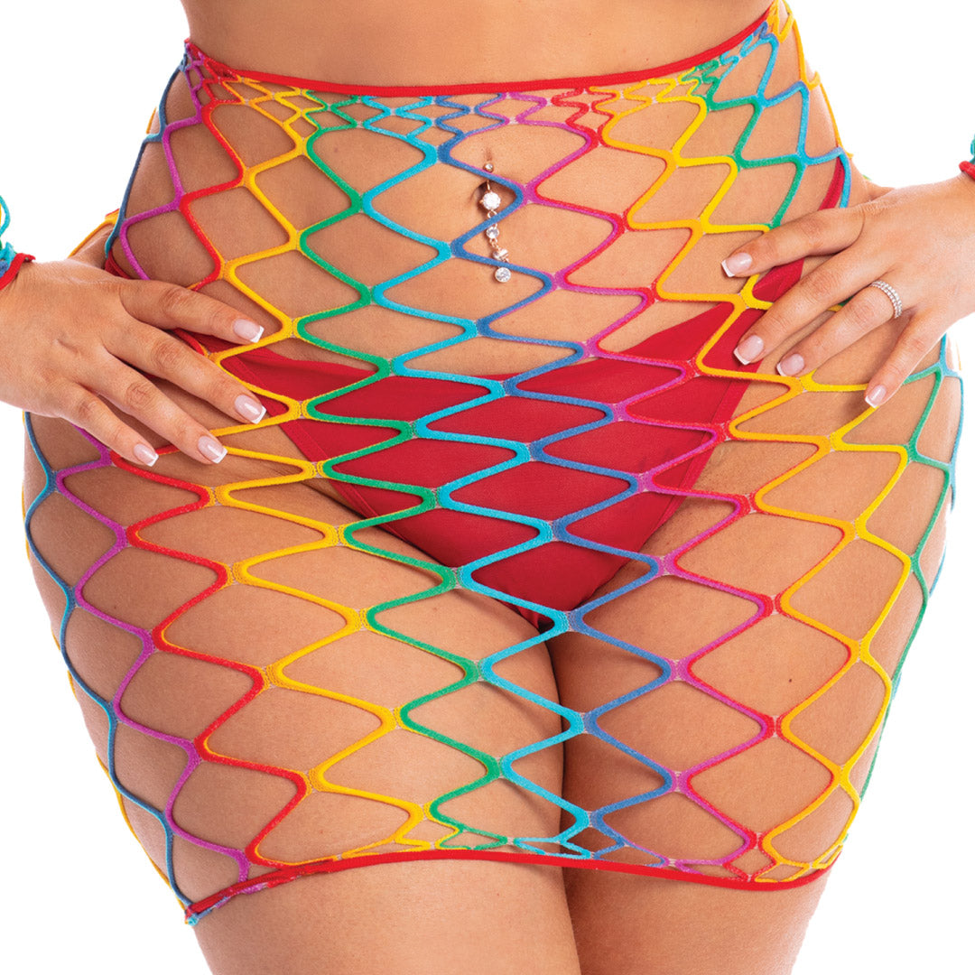 René Rofé Pot of Gold 2-Piece Skirt Set completino rainbow