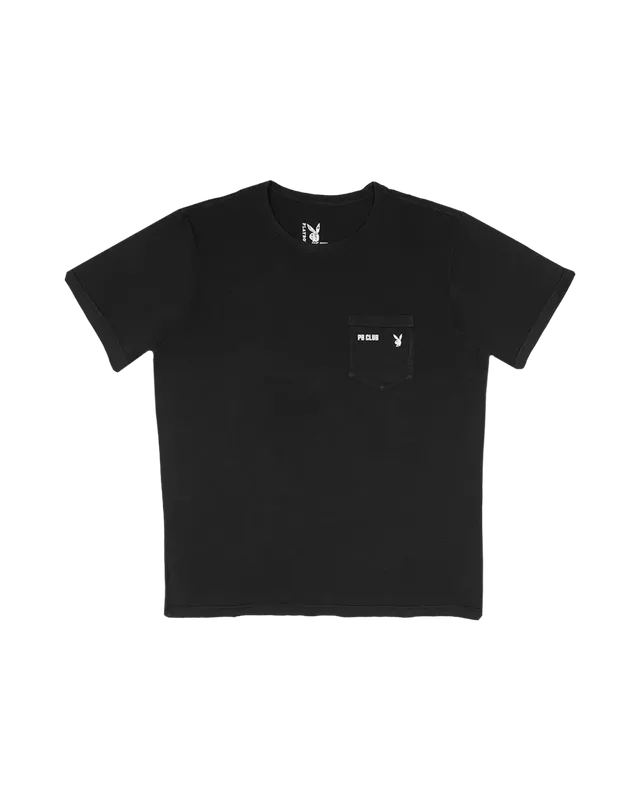 Playboy Club Pocket Tee t-shirt nera cotone