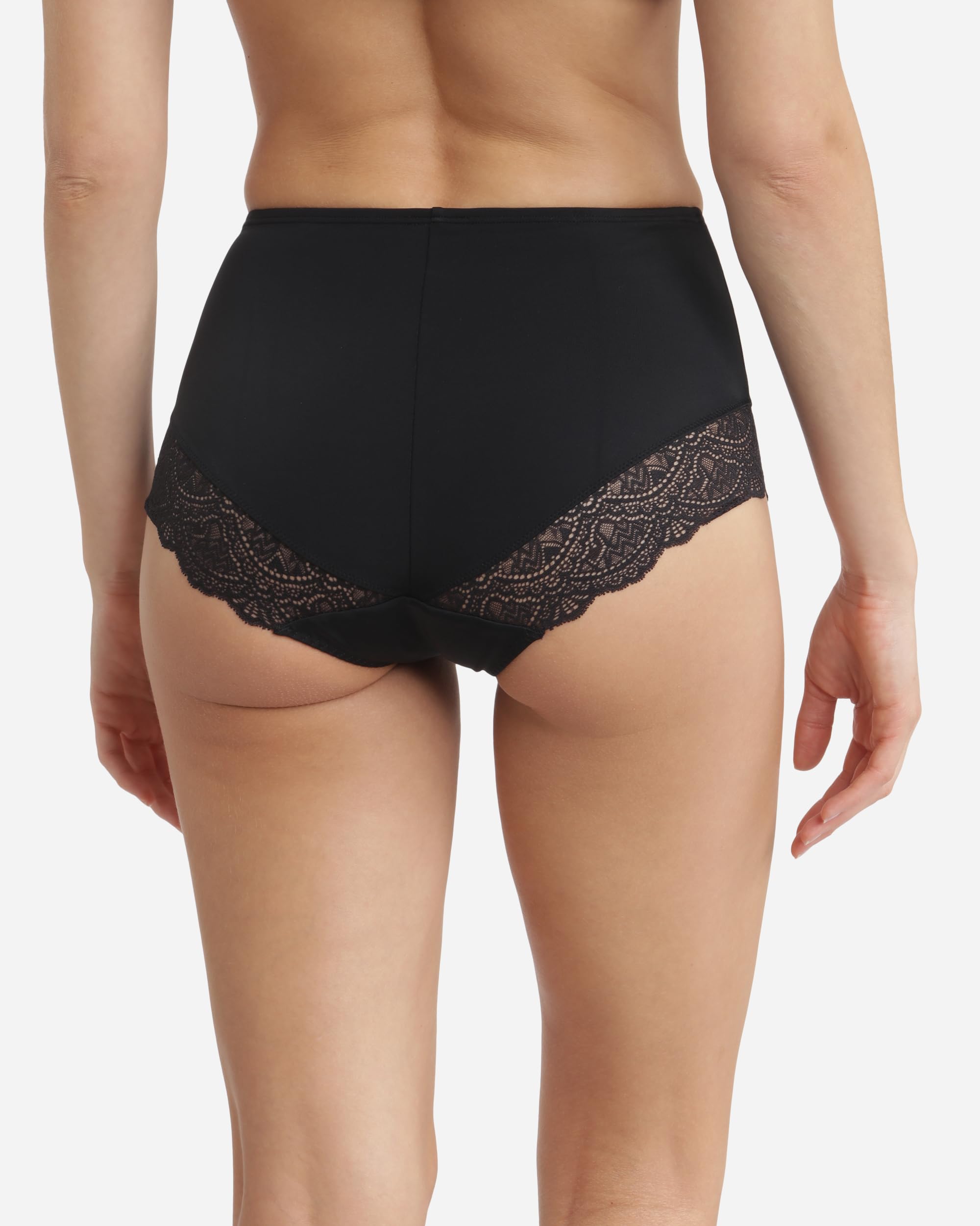 DIM Ecodim slip vita alta XXS nero pizzo ventre piatto