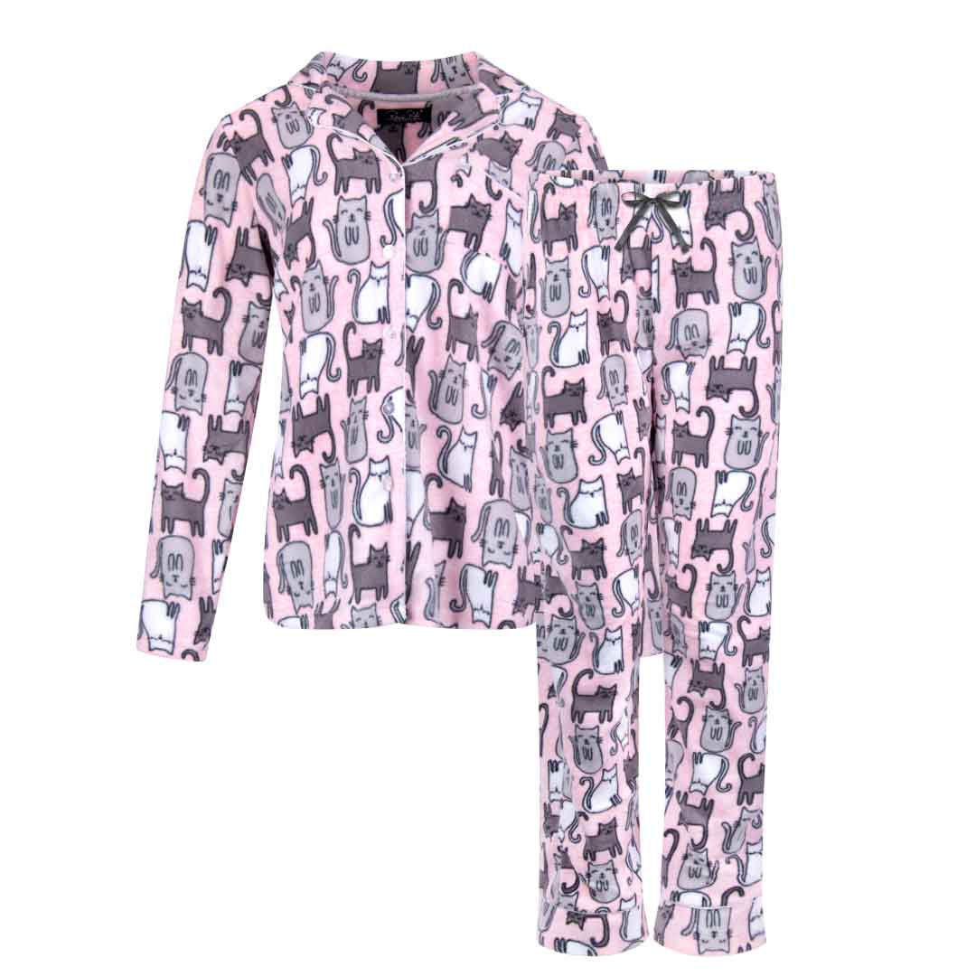 René Rofé Microfleece pigiama bottoni orsi blu M