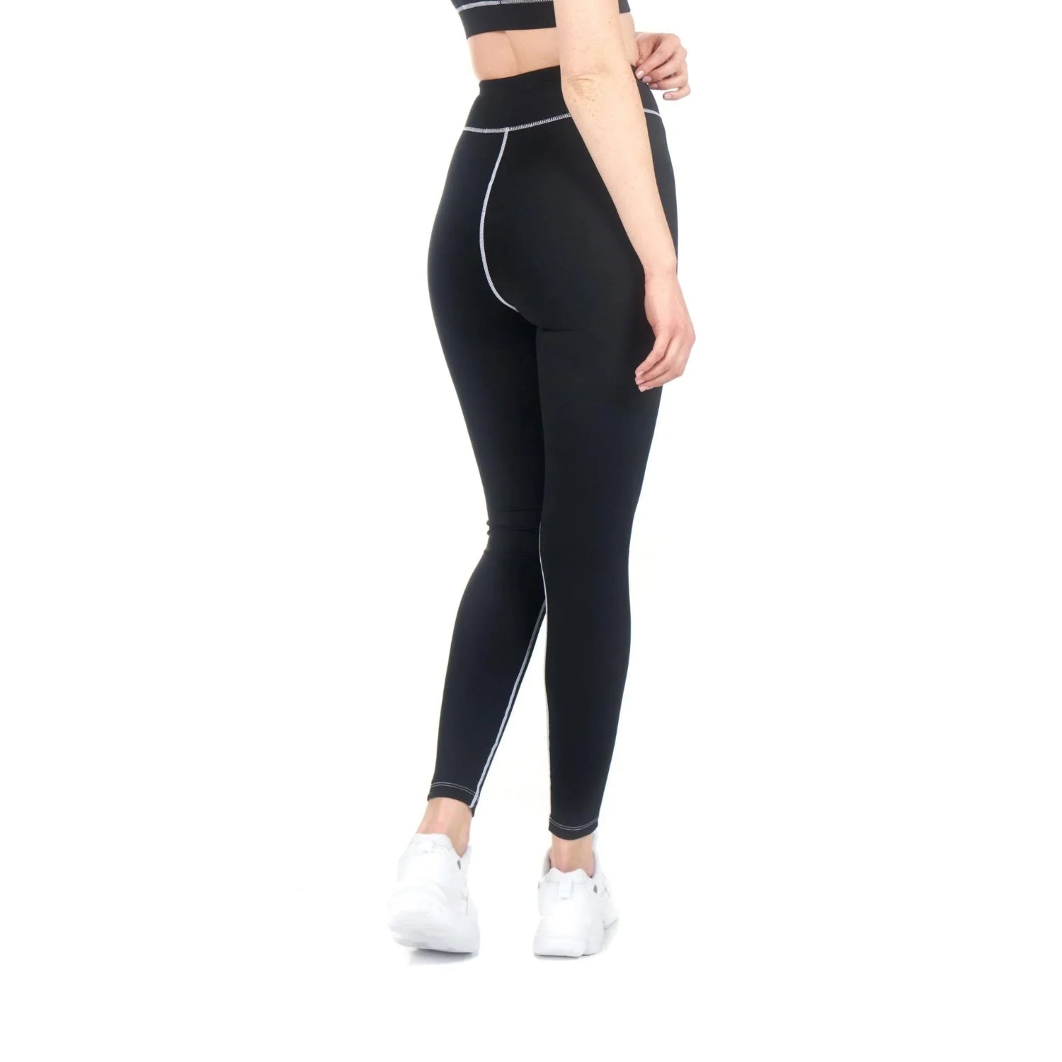 Playboy Active Branded leggings neri vita alta elastici