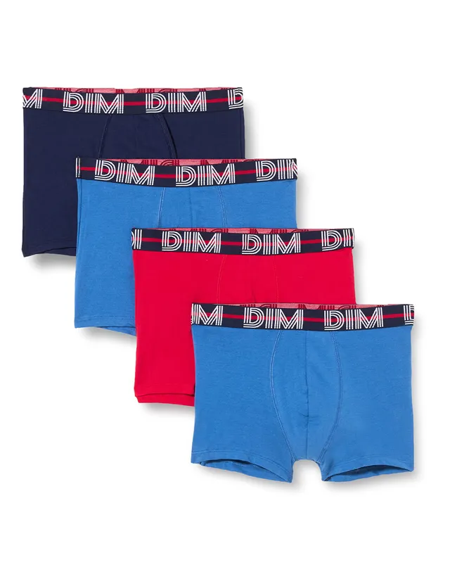 DIM Powerful boxer uomo x4 cotone stretch colorati