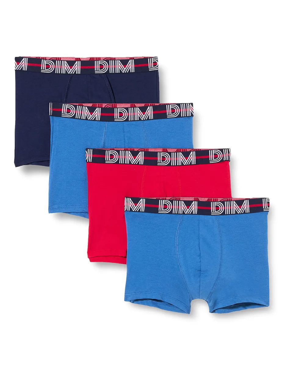 DIM Powerful boxer uomo x4 cotone stretch colorati
