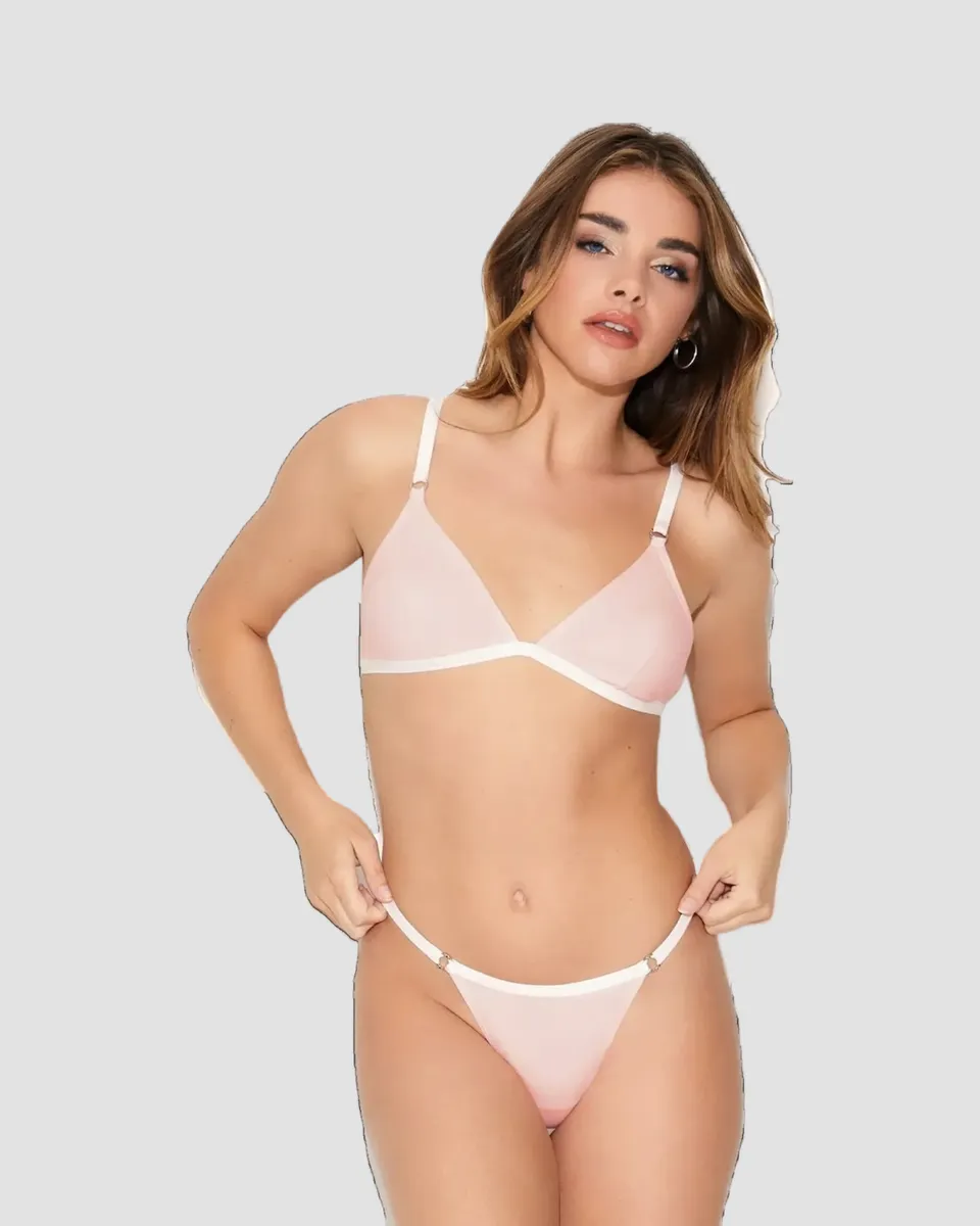 Playboy Basics Thong perizoma nero cotone M
