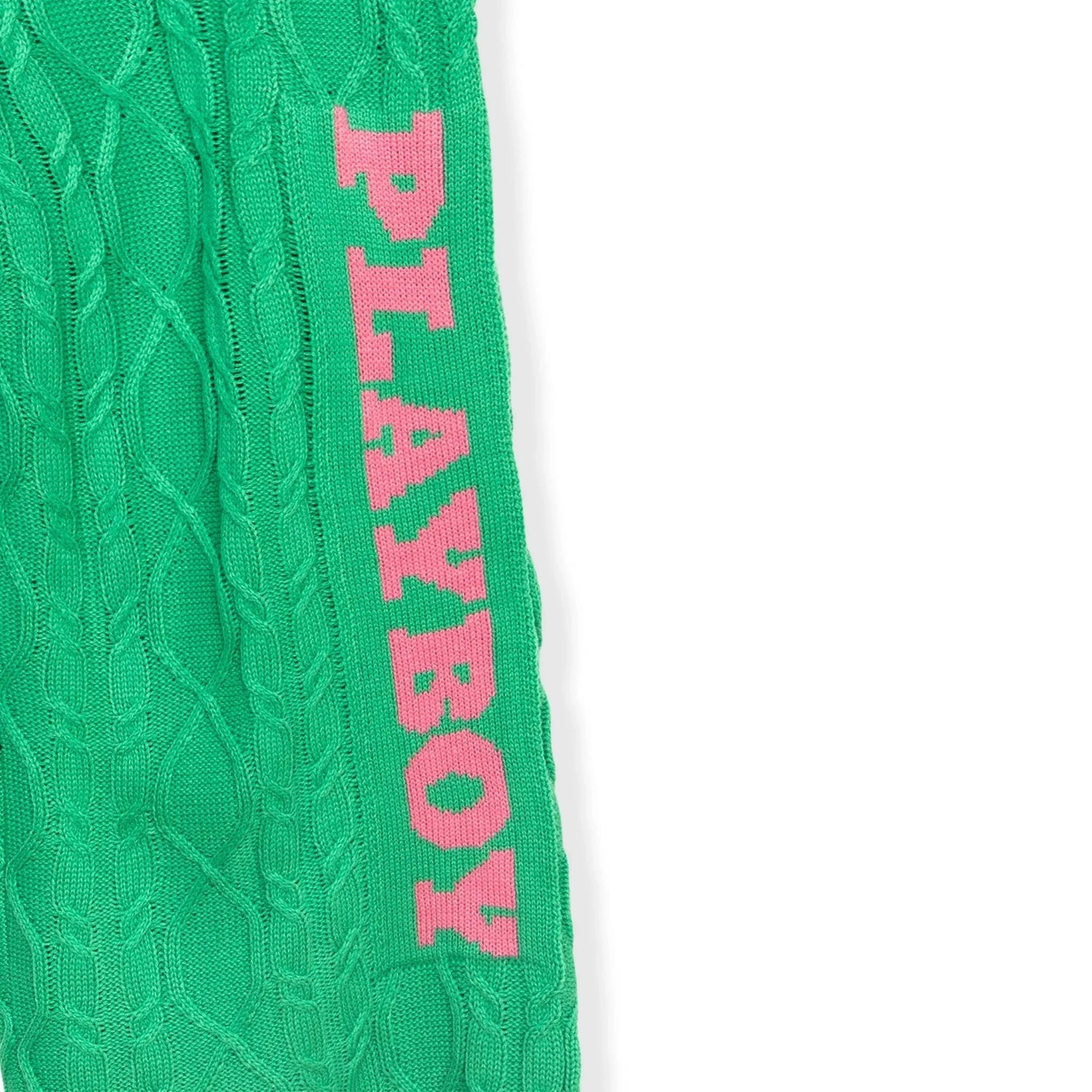 Playboy Masthead pantaloni maglia donna verdi acrilico