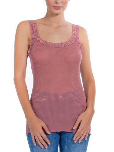 Egi 1491 Canottiera Lana Seta Cotone Sottogiacca Pizzo