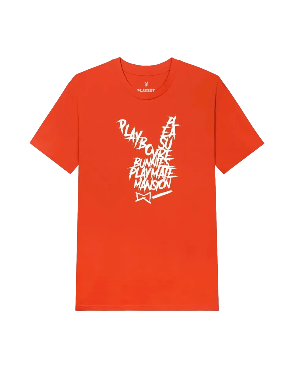 Playboy Graffiti Rabbit Head t-shirt unisex arancione