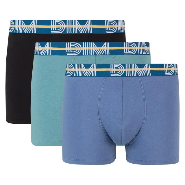 DIM boxer uomo L 3pz cotone elasticizzato multicolore