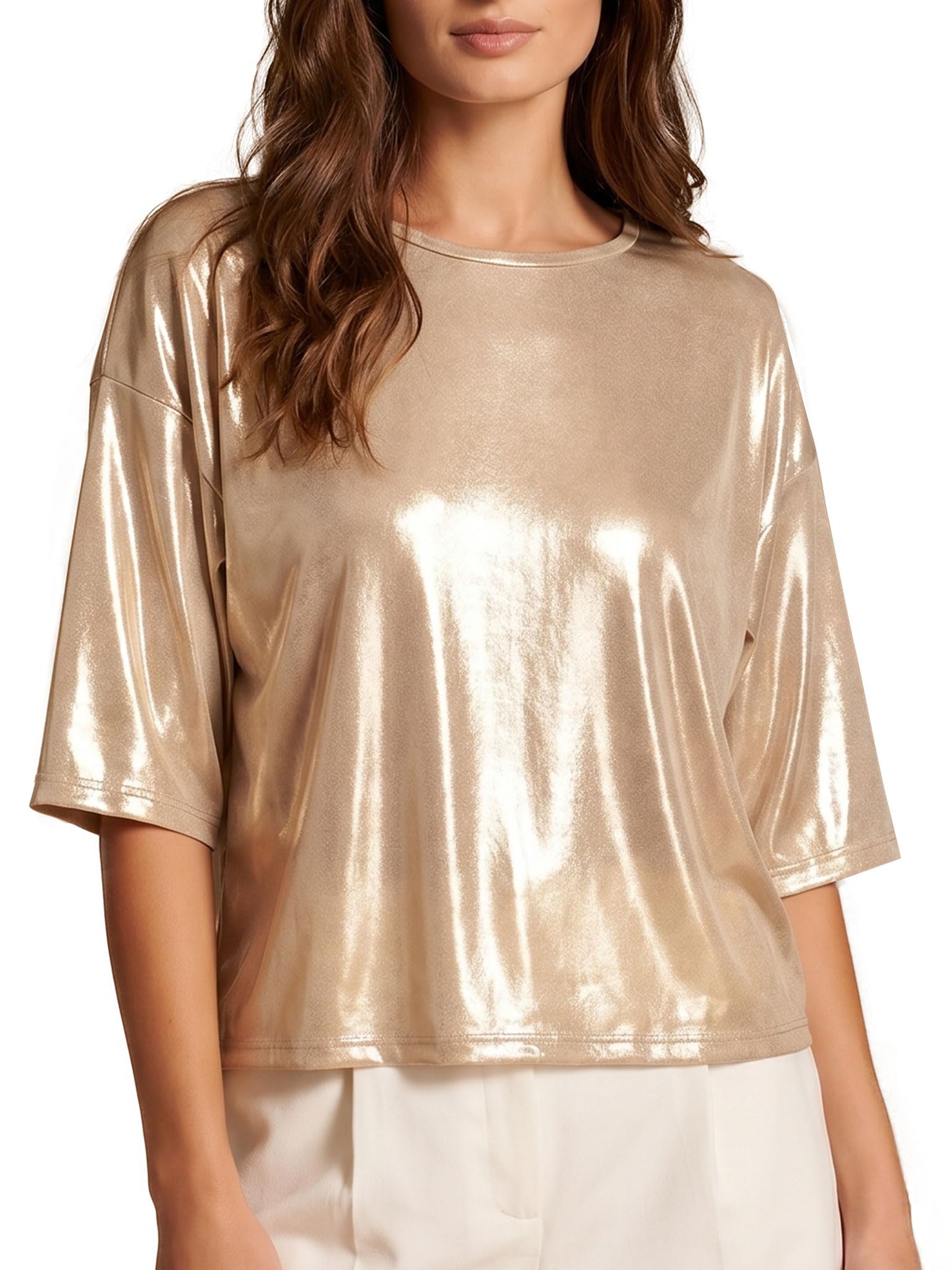 Egi Art. 5075 Maglietta Laminata Lurex Blu