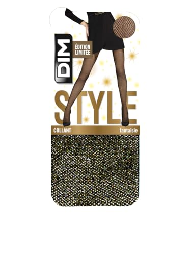 DIM Style Resille Lurex Argento collant rete nuova pelle S-M