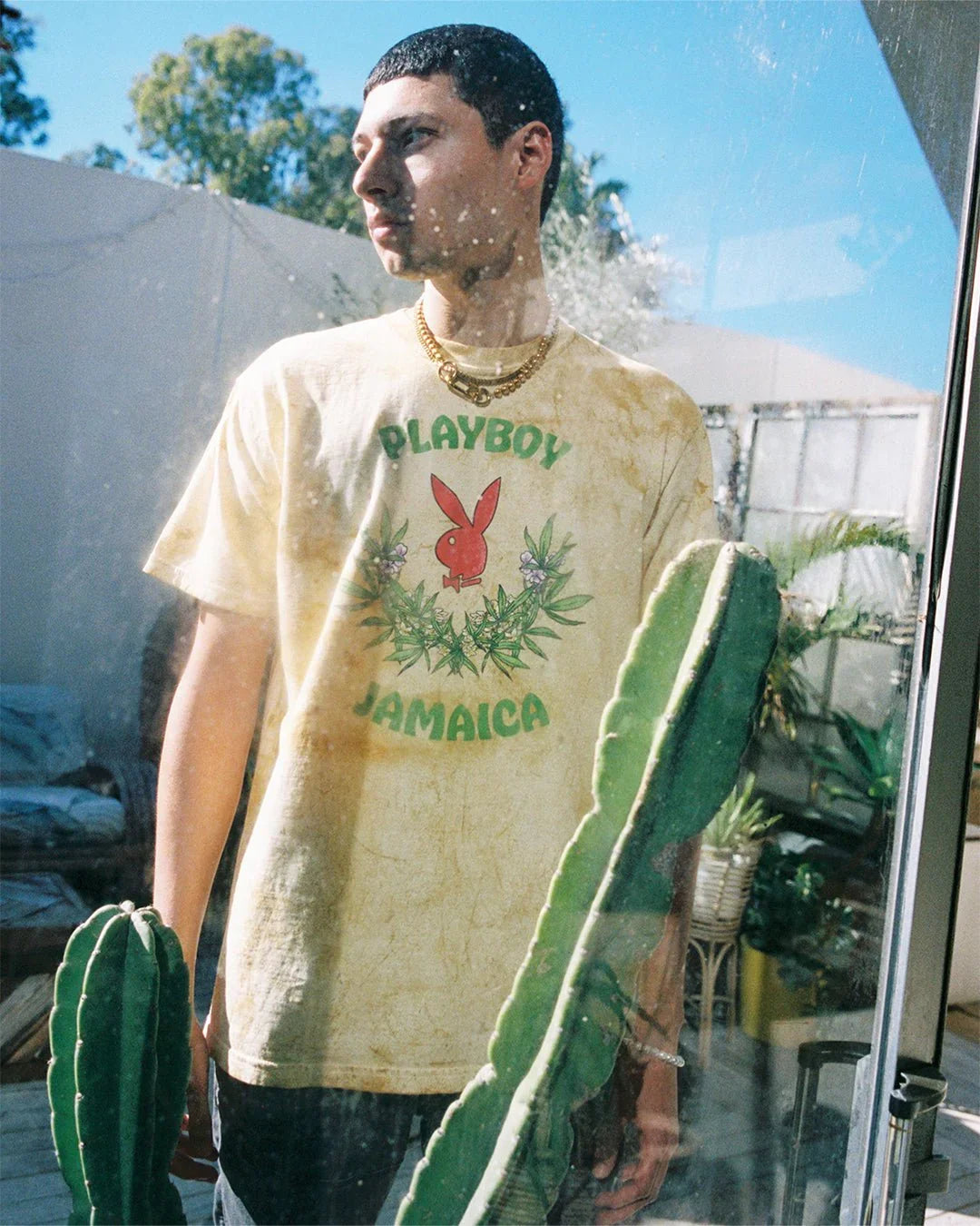 Playboy Jamaica Core Logo t-shirt tie dye citron