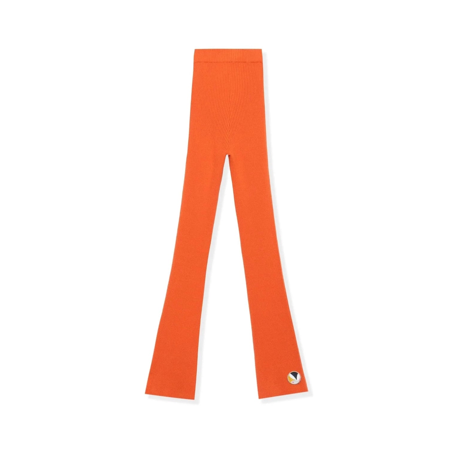 Playboy Flared Ribbed leggings a zampa neri cotone elasticizzato