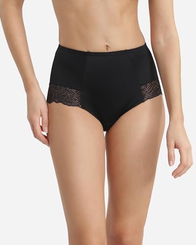 DIM Ecodim slip vita alta XXS nero pizzo ventre piatto