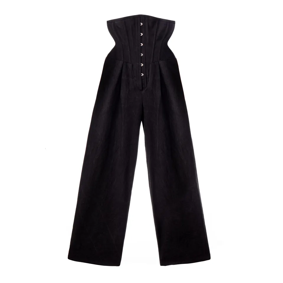 Lorenzo Seghezzi Corset Pants pantaloni corsetto coutil nero