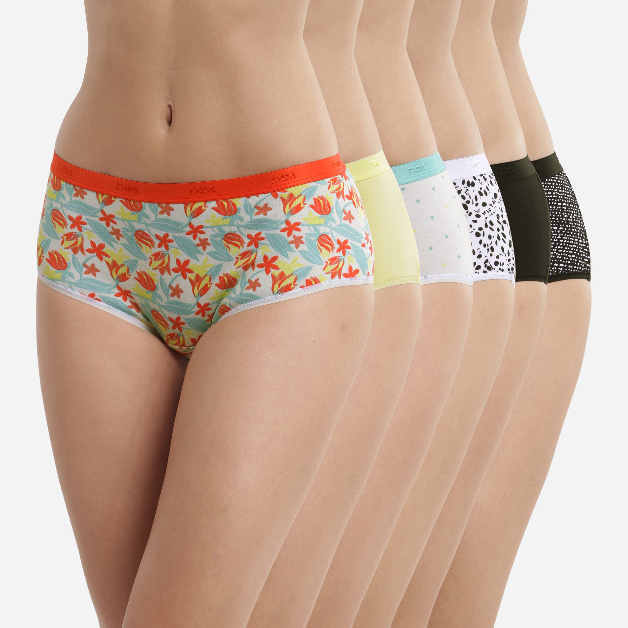 DIM Les Pockets bikini donna x6 36-38 cotone fiori