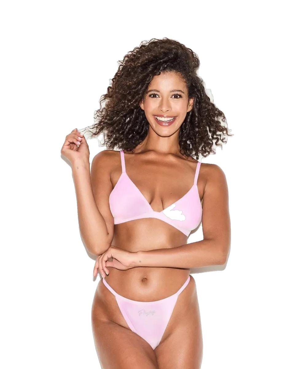 Playboy Velour perizoma donna velluto nero