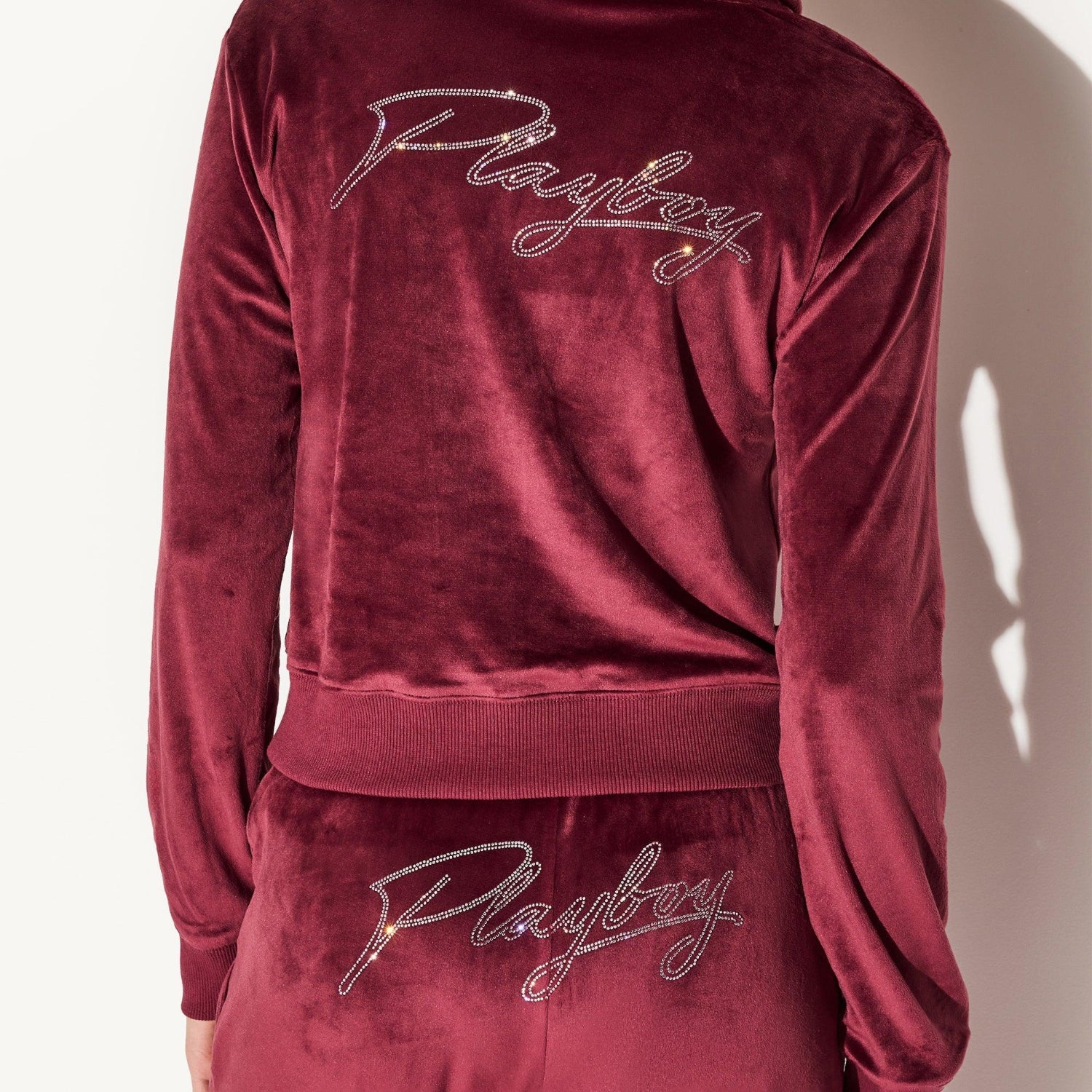 Playboy Velour giacca donna zip intera velluto morbido