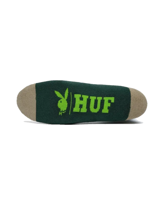 Playboy x HUF Rabbit Head calze crew verdi cotone