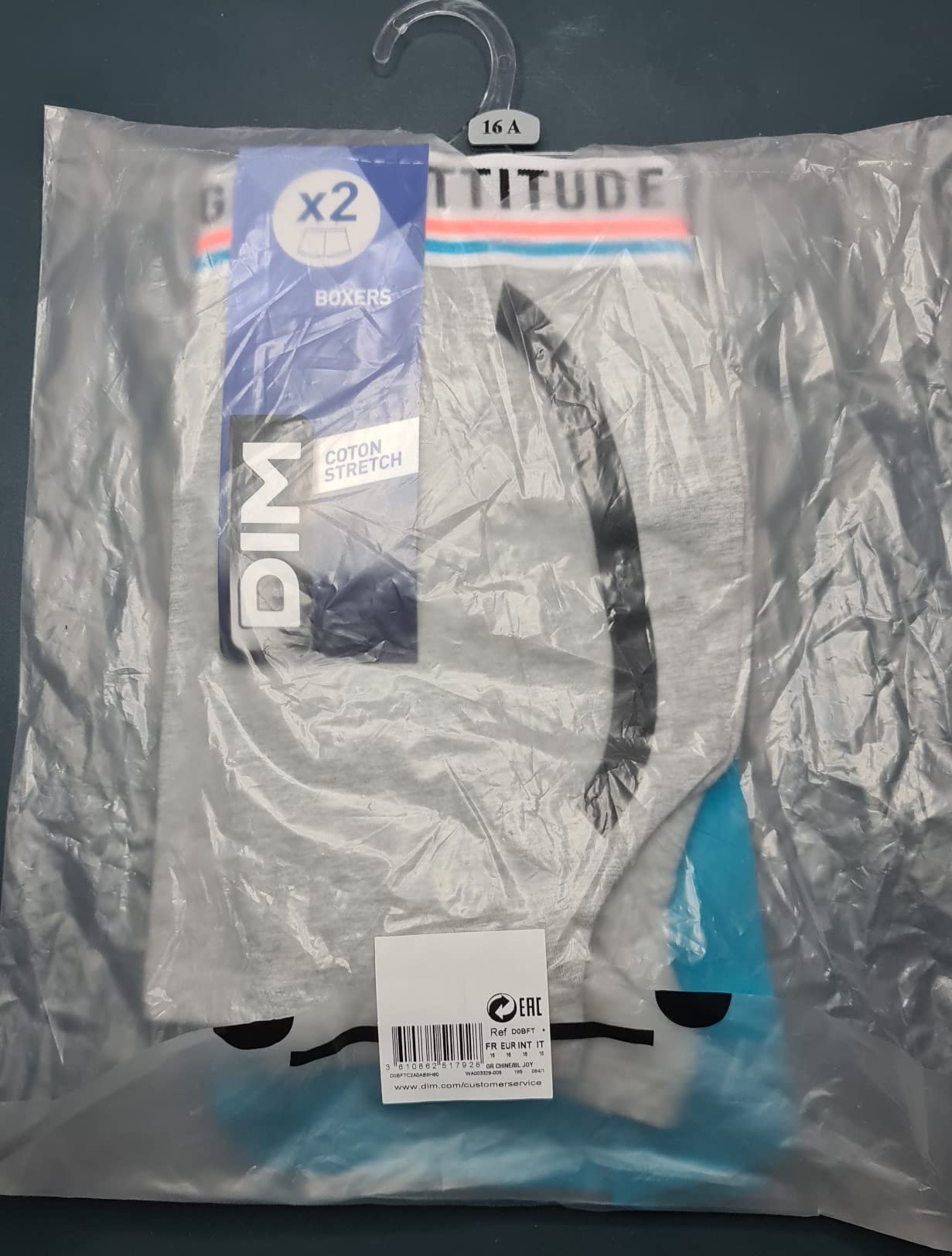 DIM Original boxer ragazzo corto cotone aderente