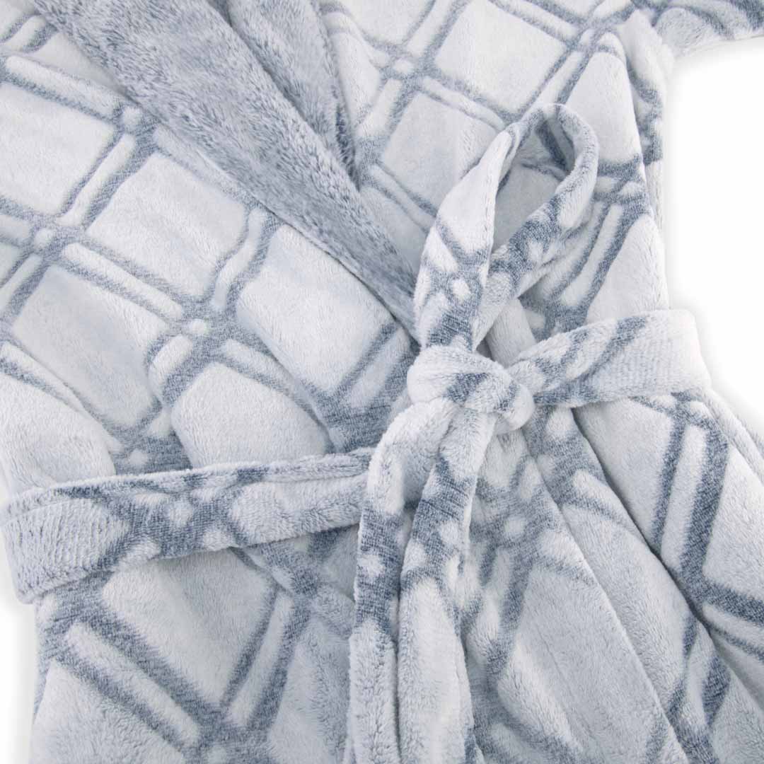 René Rofé Fleece Vestaglia Pile M Grigia Lunga Calda