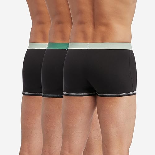 DIM Mix and Colors Boxer Uomo x3 Nero Verde cotone
