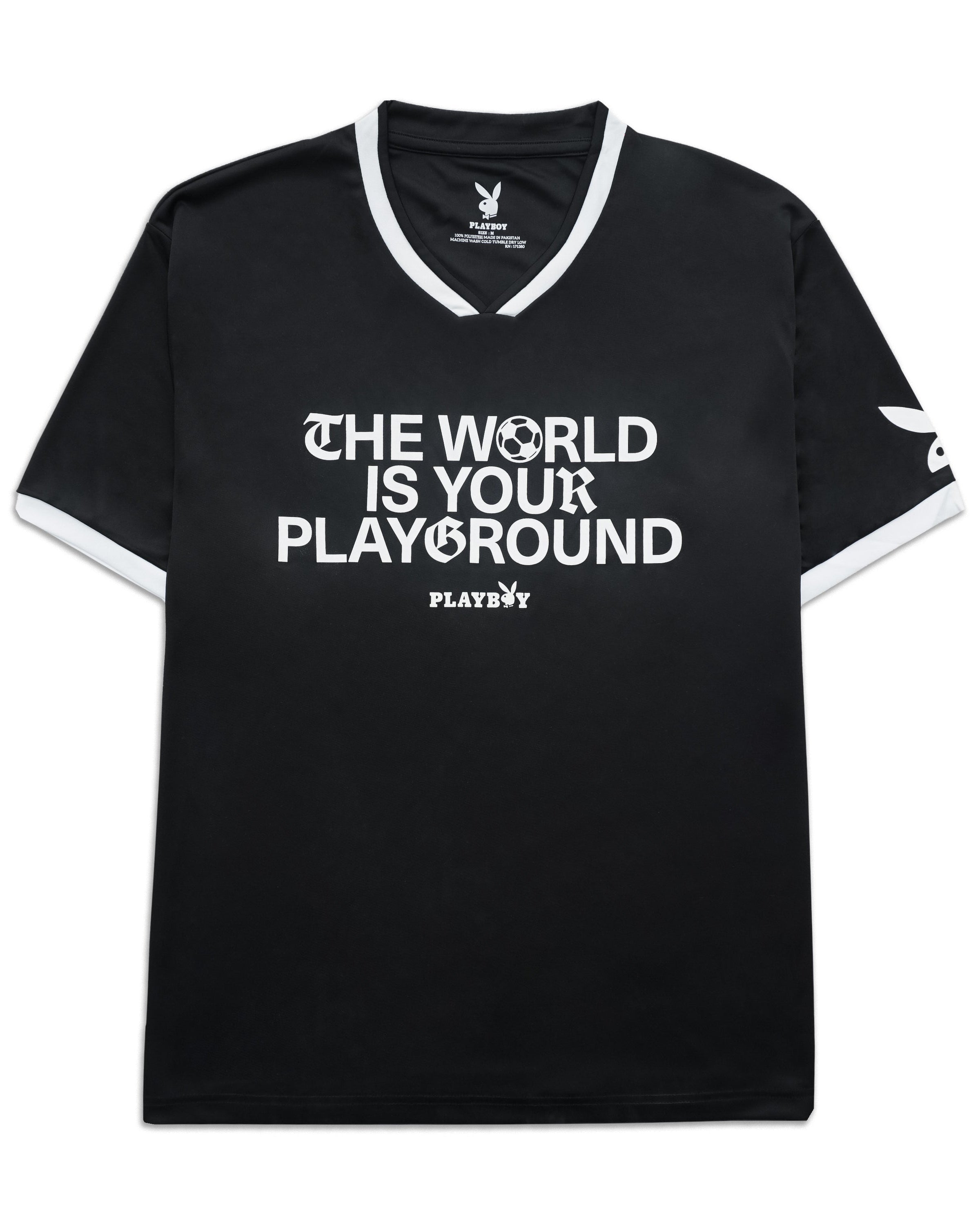Playboy maglia calcio unisex bianca poliestere play
