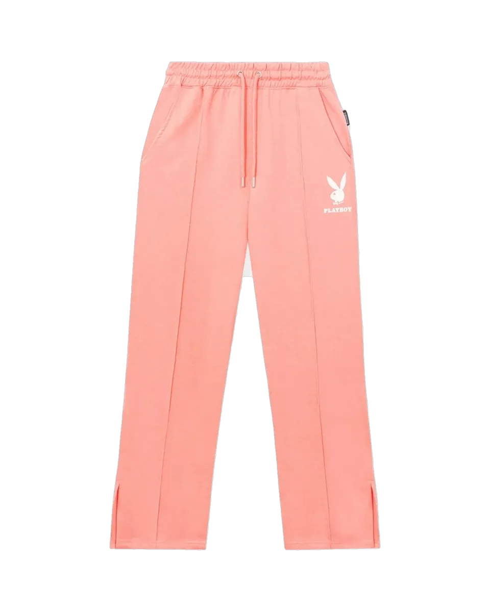 Playboy Logo pantaloni tuta rosa poliestere cotone dritti