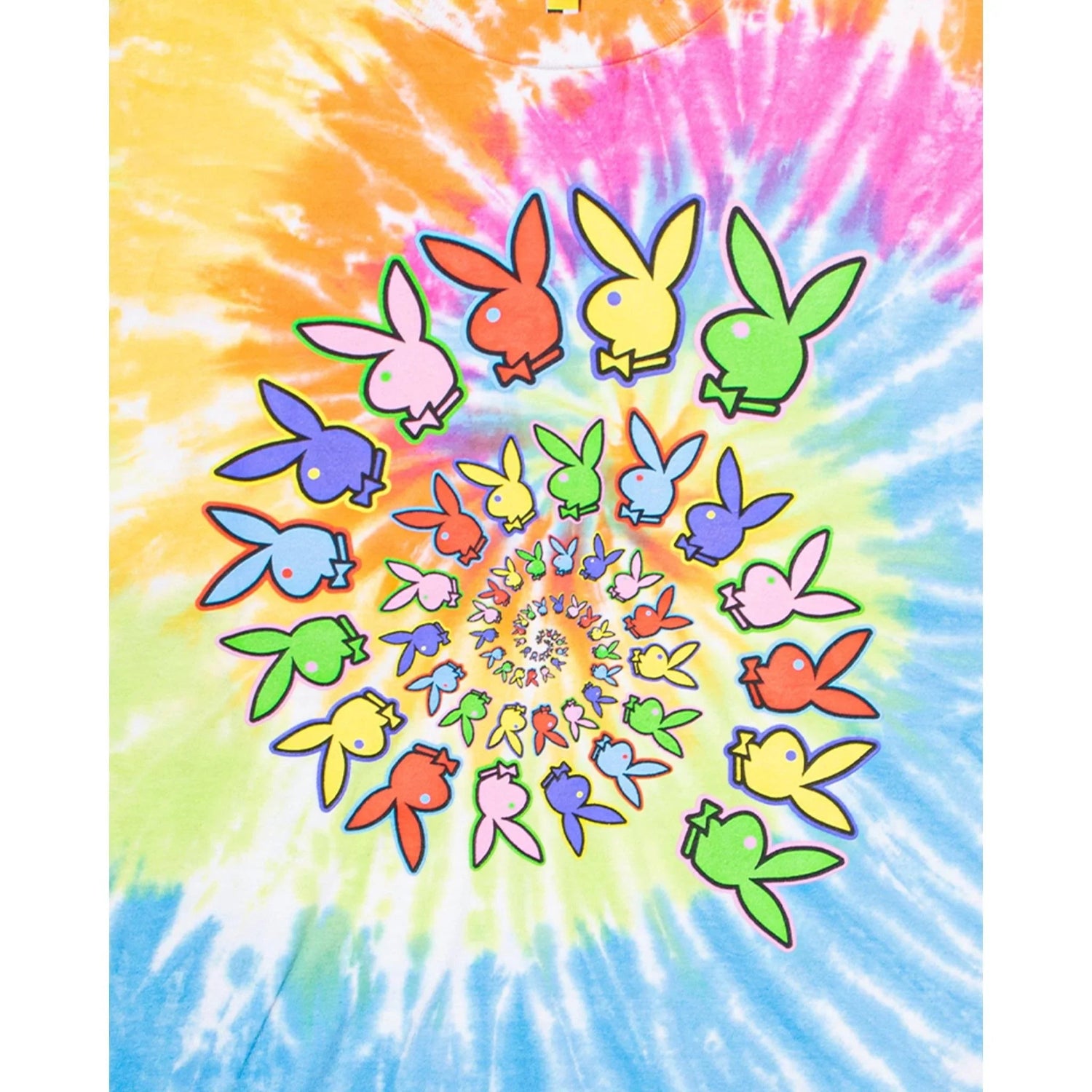 Playboy x Color Bars Spiral Tie-Dye t-shirt tie-dye grigia