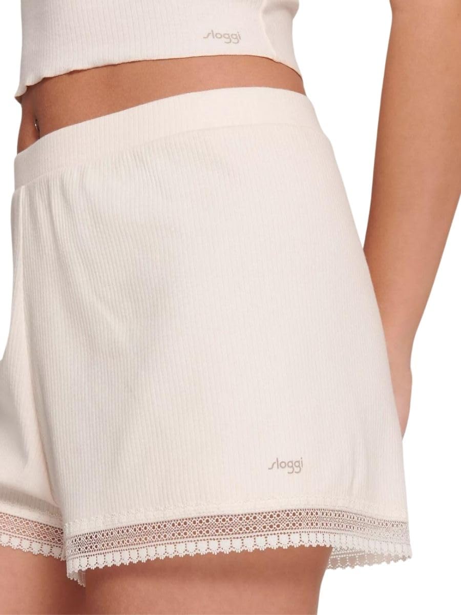 sloggi Go Ribbed Short pigiama donna M cotone a coste