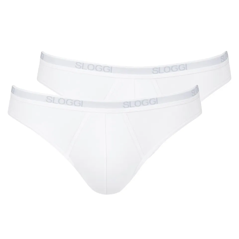 Sloggi Basic Mini 2p slip uomo nero cotone uso quotidiano