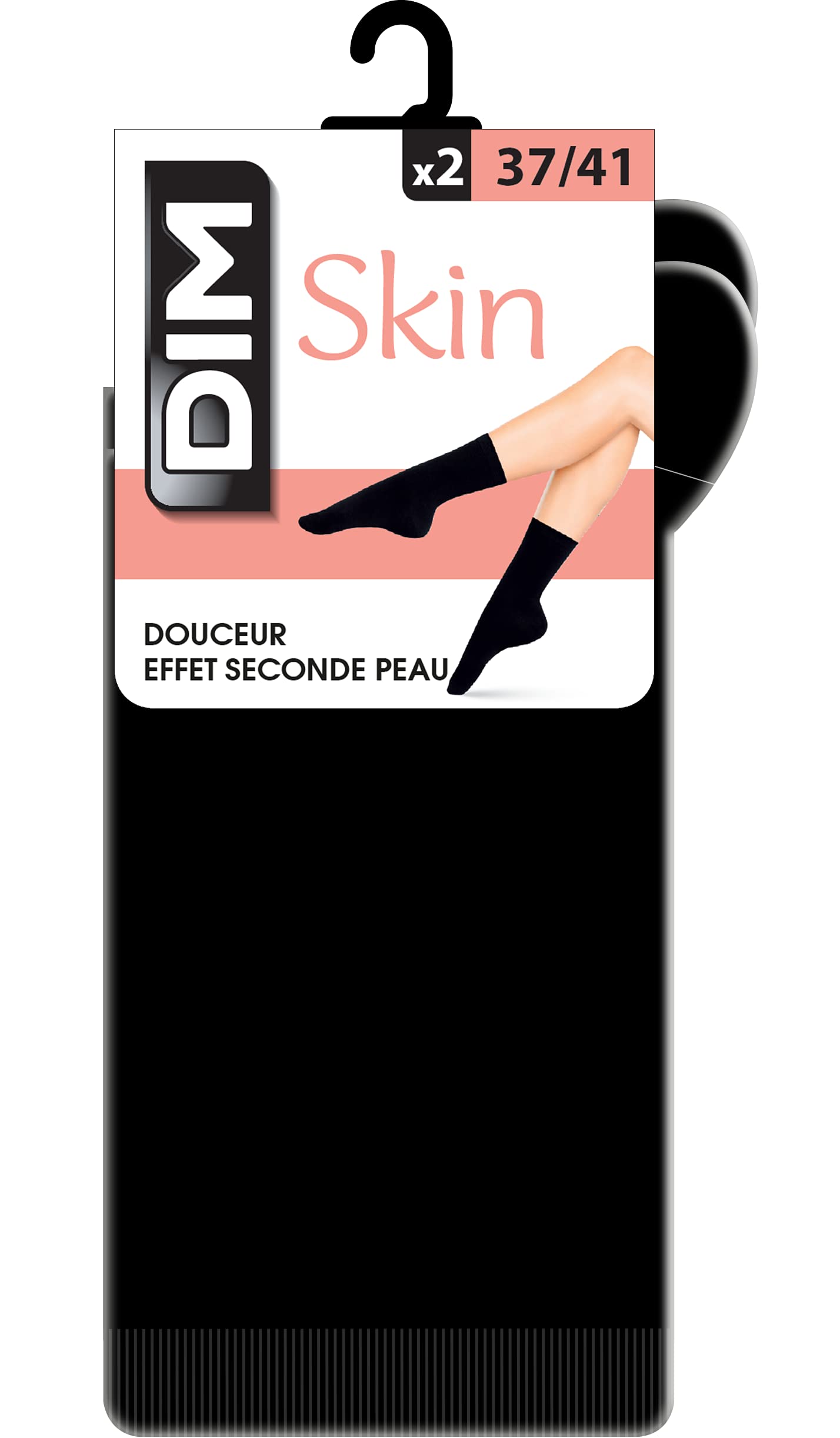 DIM Skin calzini donna neri x2 effetto seconda pelle