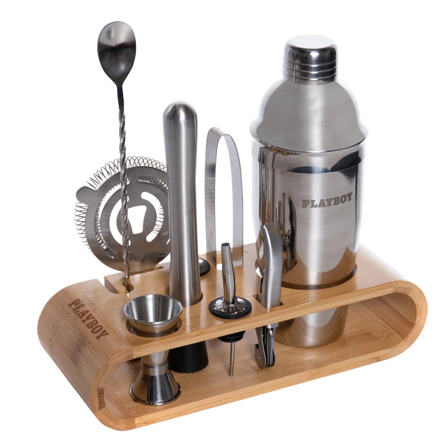 Playboy Bar Kit set bar 10 pezzi acciaio