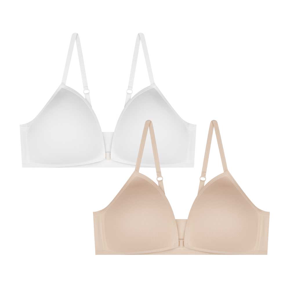René Rofé Wireless reggiseno senza ferretto 2 pack 30A bianco