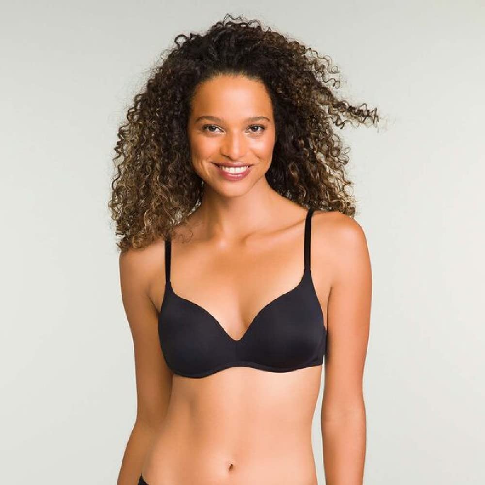 DIM Invisifree reggiseno push-up senza ferretto nero 2A imbottito