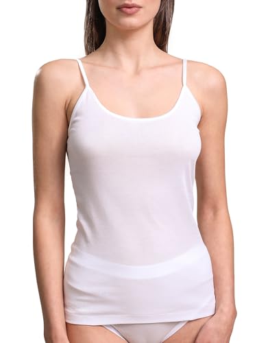 Egi 127 canotta donna spalla stretta bianca XS cotone