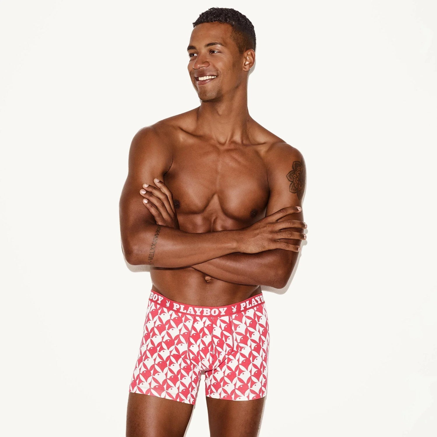 Playboy Essential boxer uomo cotone 2 pack rosso verde L