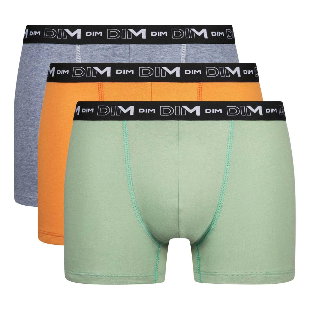 DIM Boxer Uomo 3 Pezzi Cotone Traspirante Multicolore
