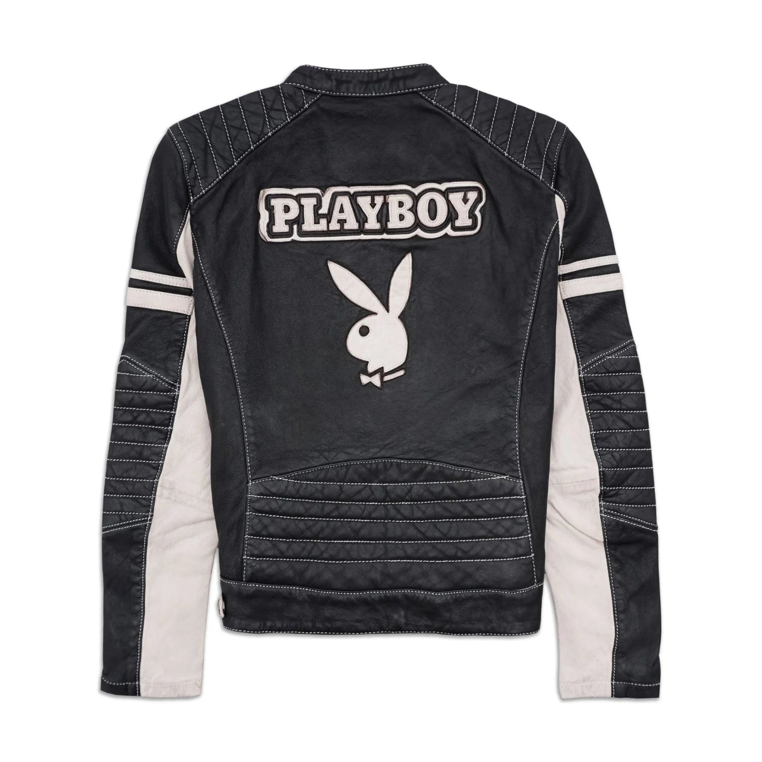 Playboy Jolya Giacca in Pelle Nera Vera Pelle Agnello