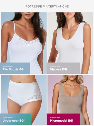 Egi 1131 Canotta Spalla Larga Donna Micromodal Corda M