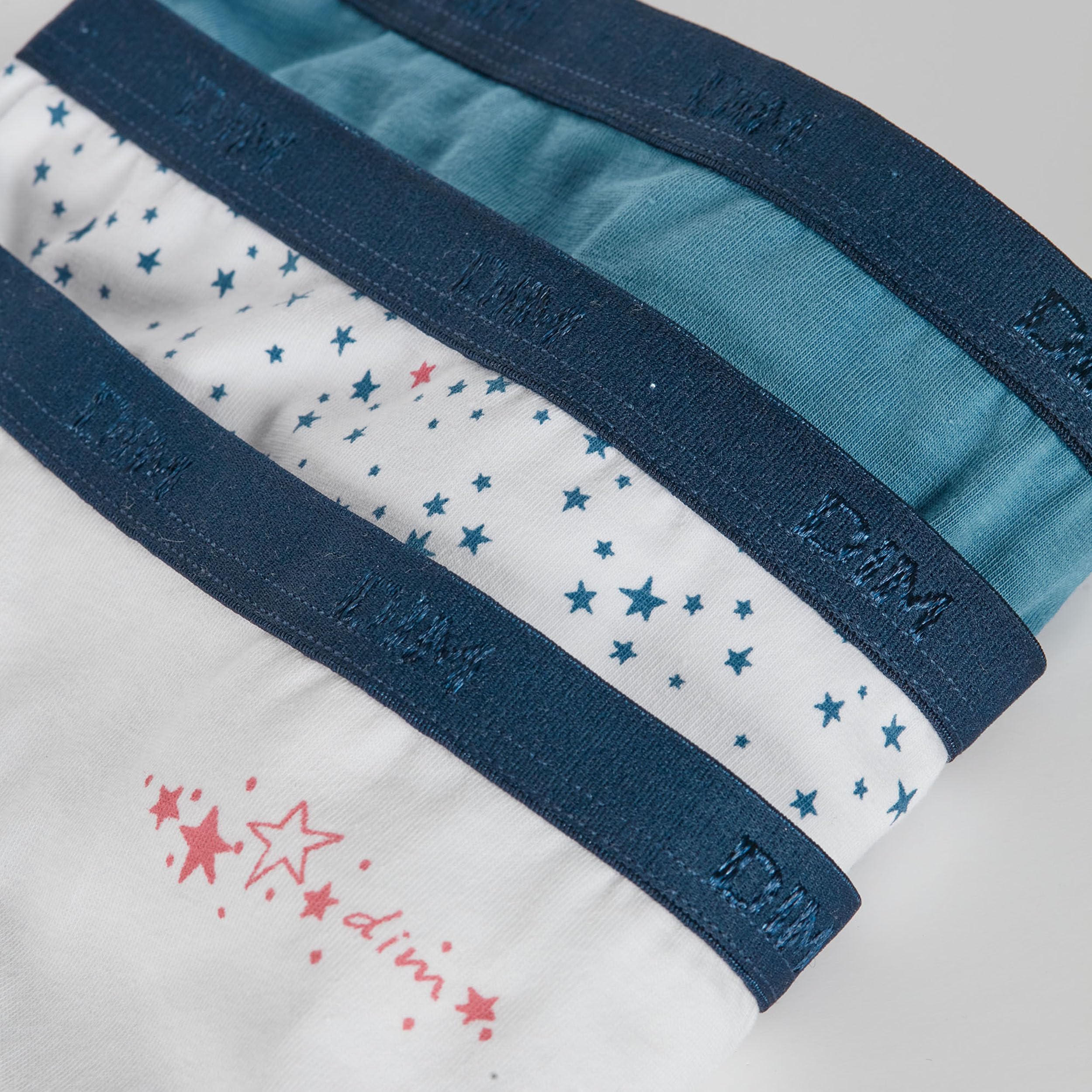 DIM Les Pockets slip bambina x3 cotone colori